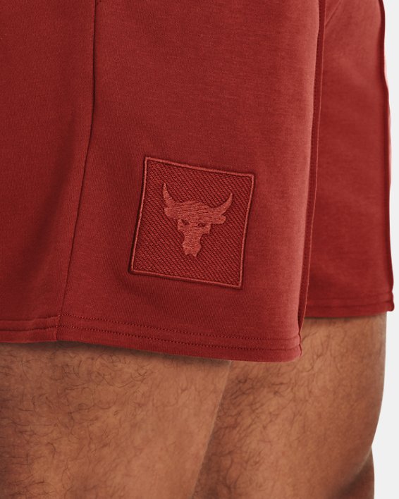 Men's Project Rock Terry Gym Shorts in Red image number 3